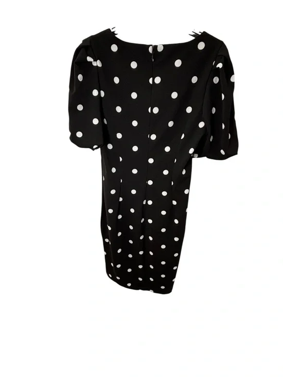 NY&C Black & White Polka Dot Midi Short Sleeve Dress Women’s Size M - Picture 3 of 7